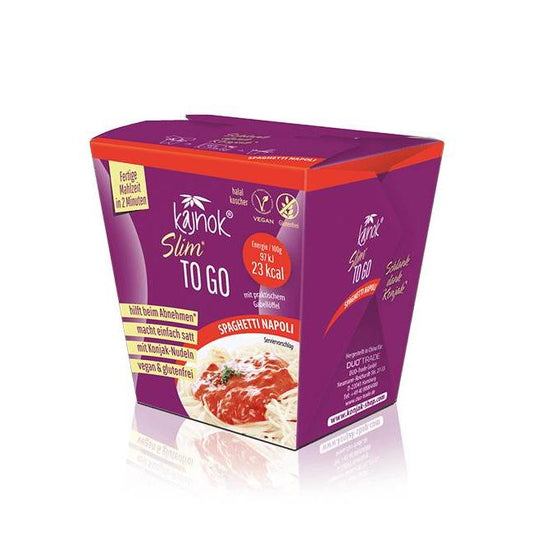 Spaghetti Napoli ToGo aus der Konjakwurzel 200g Nudeln + 50g Soße MHD 27.05.2024 von Kajnok